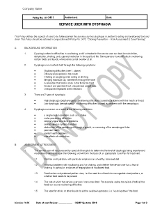 Policy 3411 - Dysphagia Pg 1 of 2